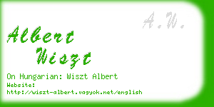 albert wiszt business card